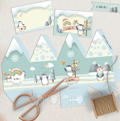 Kit imprimible Pinguinos - Winter Wonderland