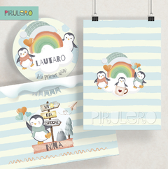 Kit imprimible Pinguinos - Winter Wonderland - Pirulero