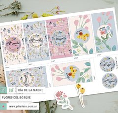 Kit imprimible Día de la madre Flores del bosque - comprar online