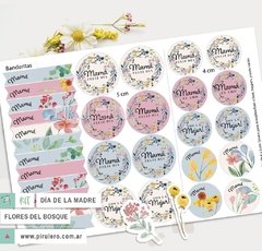 Tags y Stickers Día de la madre Ciervita del bosque - tienda online
