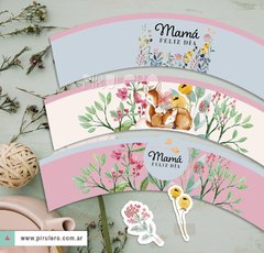 Kit imprimible Día de la madre Ciervita y flores del bosque