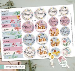 Kit imprimible Día de la madre Ciervita y flores del bosque - comprar online