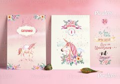 Kit imprimible Unicornios y Flores