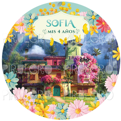 Banner Imprimible Circular Casa Encanto Disney - Mini Banner 50 cm diametro - comprar online