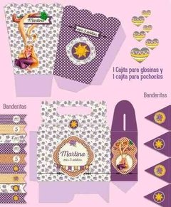 Kit Imprimible Rapunzel Enredados Shabby Chic