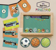 Kit Imprimible Deportes, futbol, rugby, tennis, hockey - comprar online
