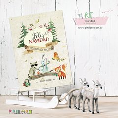 Kit Imprimible Navidad, Papá Noel y sus amigos - Pirulero