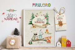 Kit Imprimible Navidad, Papá Noel y sus amigos - comprar online