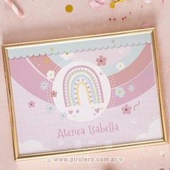 Kit imprimible Arcoiris rosa pastel - Pirulero