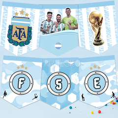 Kit imprimible Argentina Campeón Mundial 2022 - Pirulero