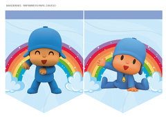 Imagen de Kit imprimible Pocoyo - Arcoiris celeste