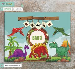 Dinosaurios de colores - Banner Imprimible
