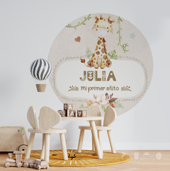 Banner Imprimible Circular Jirafa