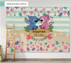 Banner Imprimible Stitch y Angel Mod. 03