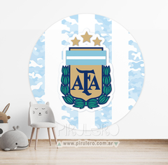 Banner Imprimible Circular AFA Argentina Campeon Mundial