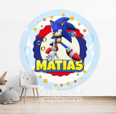 Banner Imprimible Circular Sonic