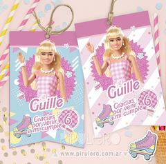 Kit imprimible Barbie Rosa Patines y Rollers - Pirulero