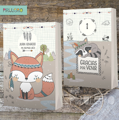 Kit imprimible animalitos del bosque tribal - comprar online