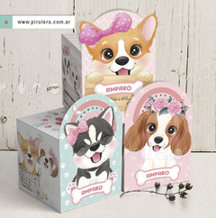 Kit Imprimible perritos cachorros, flores y arcoiris en internet