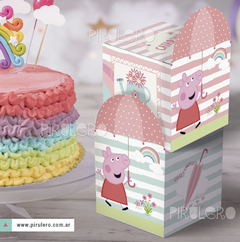 Kit Imprimible Peppa Pig Lluvia de amor y arcoiris