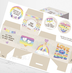 Kit Imprimible Love is Love - Amor en Colores - San Valentín - comprar online