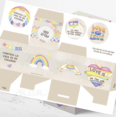 Kit Imprimible Love is Love - Amor en Colores - San Valentín en internet