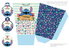 Kit imprimible Stitch celeste y azul en internet