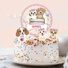 Kit Imprimible perritos cachorros, flores y arcoiris en internet
