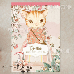 Kit Imprimible Gatita Amber _ Coleccion Bosque Vintage - comprar online