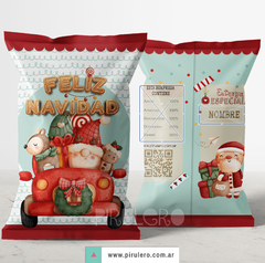 Chip Bag imprimible Navidad a Bordo_Canva editable en internet