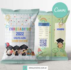 Chip Bag imprimible Egresaditos Dundes_Canva editable