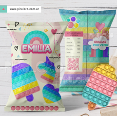 Imagen de Kit Imprimible Pop it - Fidget toy - Helado y arcoiris