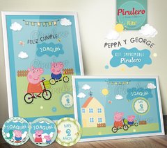 Kit Imprimible Peppa y George Pig - Pirulero