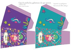 Kit Imprimible Mar y Sirenita - Pirulero