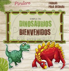 Imagen de Kit imprimible Dinosaurios de colores