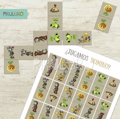 Domino Imprimible - Plantas vs Zombies