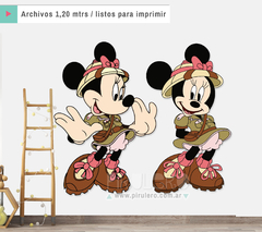 Figuras Para Imprimir Minnie Safari 1,20 Mtrs