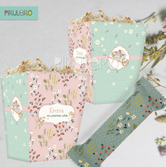 Kit Imprimible Flores de primavera - primer año - candy bar - baby shower - pirulero imprimibles