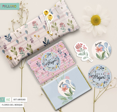 Kit Imprimible Amigas_Flores del bosque - comprar online