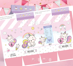 Kit Imprimible Gatito Unicornio - comprar online