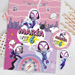 Kit Imprimible Spider Gwen - Ghost Spider - Spidey - Spider Girl - Pirulero