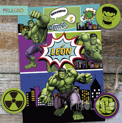 Kit Imprimible Increible Hulk - Super Heroes Avengers - Pirulero