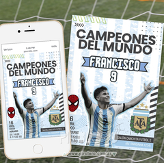 Kit imprimible Julian Alvarez_Futbol Argentina_campeones del mundo - comprar online