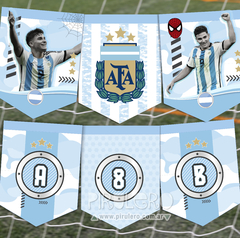 Kit imprimible Julian Alvarez_Futbol Argentina_campeones del mundo - Pirulero