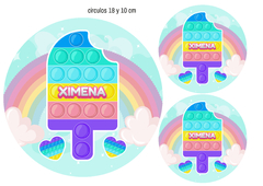 Kit Imprimible Pop it - Fidget toy - Helado y arcoiris - tienda online