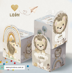 Kit Imprimible León acuarela y arcoiris - LeonCito