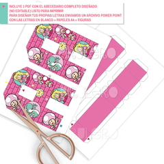 Kit imprimible letras 3d Princesa Peach Abecedario + Power point - comprar online