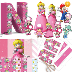 Kit imprimible letras 3d Princesa Peach Abecedario + Power point - tienda online
