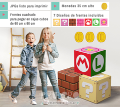 Figuras Para Imprimir En Cubos Mario Bross en internet