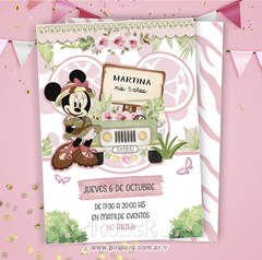 Kit imprimible Minnie Safari